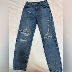 Size XS Dark Wash Boyfriend Jeans from Shein